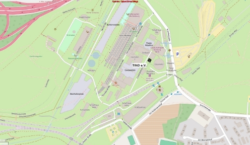 Lageplan Gasometer + Vereinsheim TiND e.V.