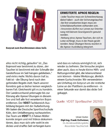 Tödlich Gefangen Sporttaucher Artikel 202103 S.19